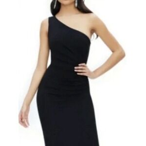 NWT Dress the Population Black Shoulder Dress size medium